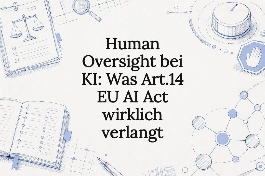 Human Oversight bei KI: Was Art.14 EU AI Act wirklich verlangt
